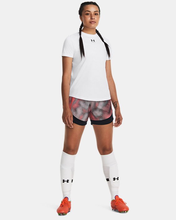 UA Challenger Pro Shorts mit Print für Damen, Red, pdpMainDesktop image number 2